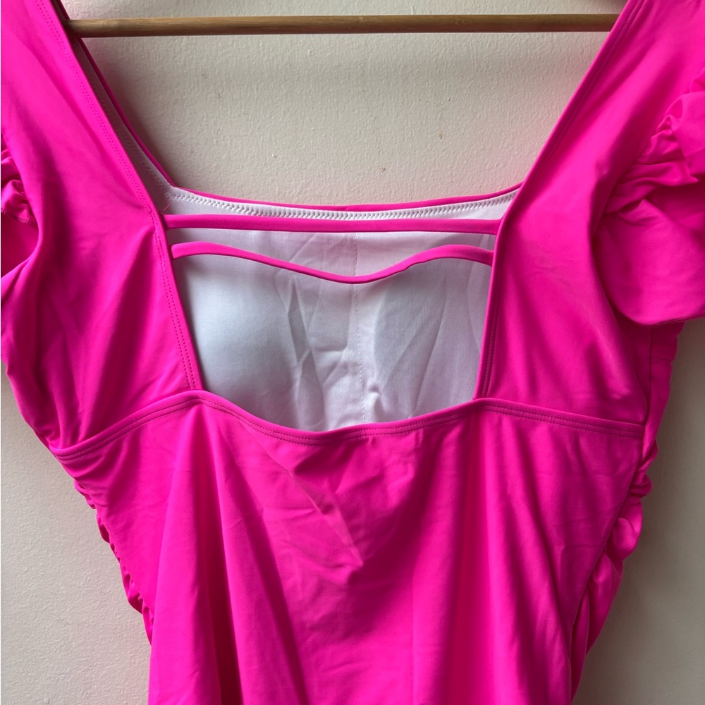 Eomenie | Women's Tummy Control One Piece Swimsuit Ruffle Square Neck - Picture 9 of 13